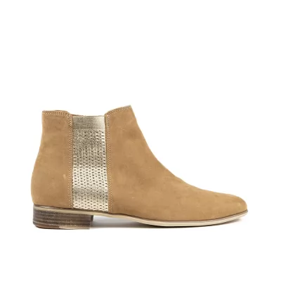 BOOTS ANDRÉ FEMME BINDY DAIM MARRON